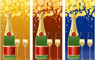 Vector Champagne New Years Background