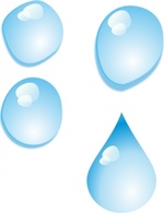 Water Set Cartoon Drop Liquid Drops Fluid Tear Droplets
