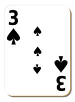 White deck: 3 of spades